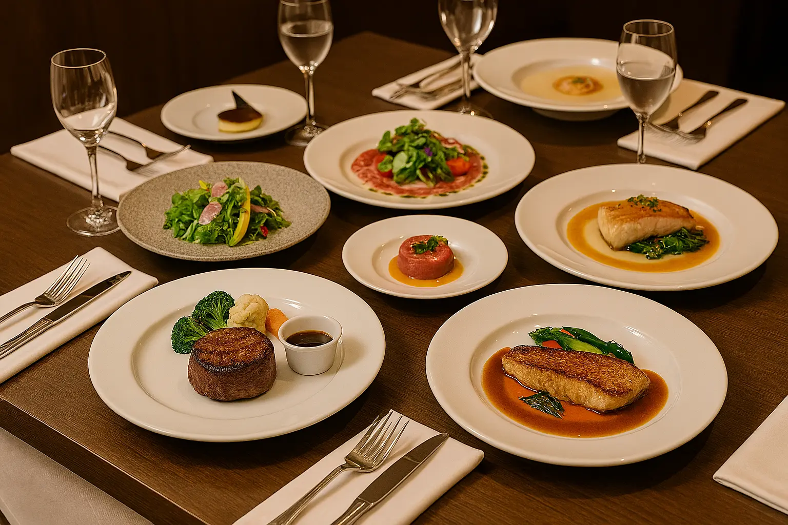 フレンチのコース料理