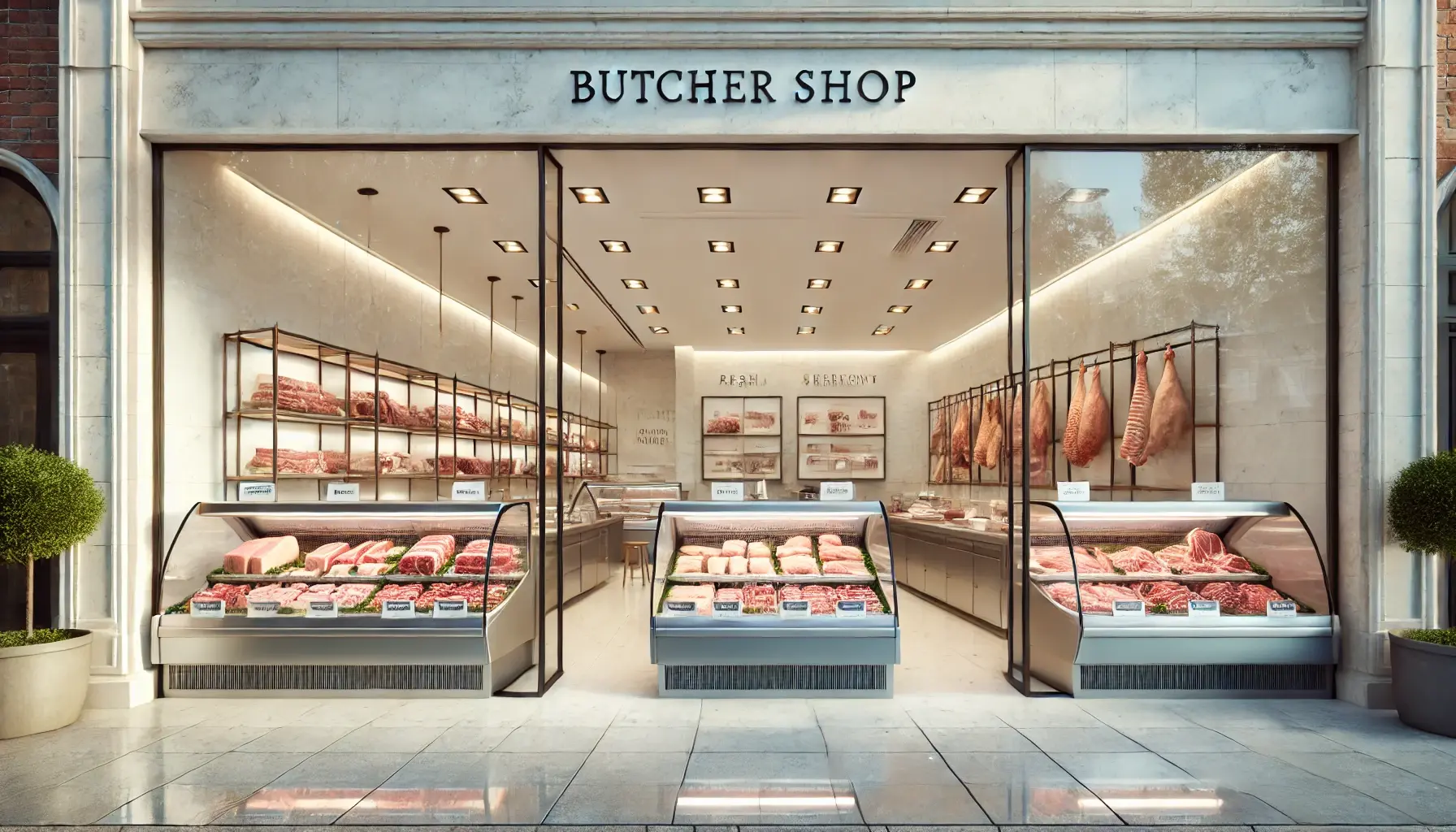 高級食肉専門店の店頭