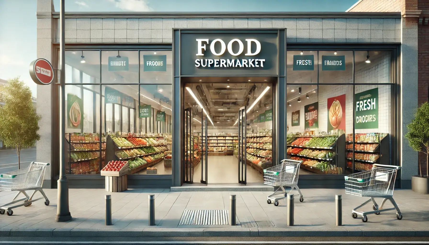 食品スーパーの店頭