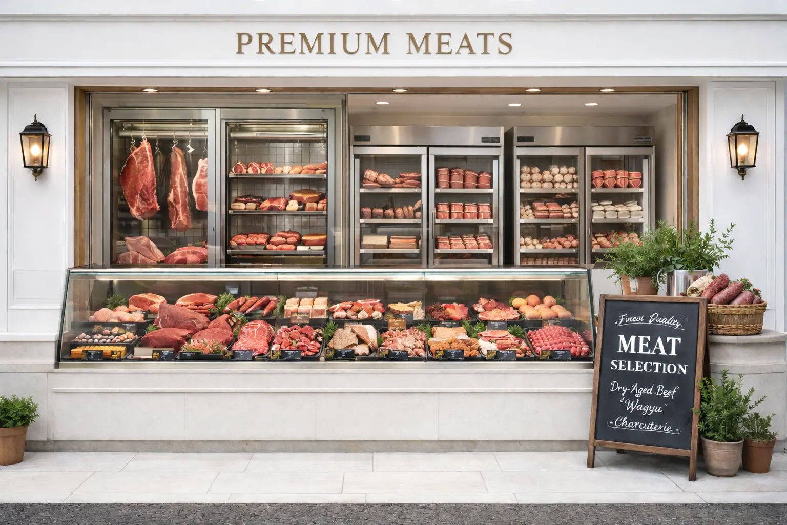 高級食肉店の店頭